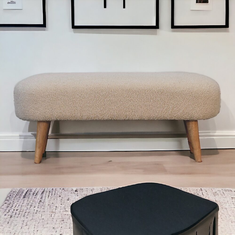 Boucle Hallway Bench - Image 12