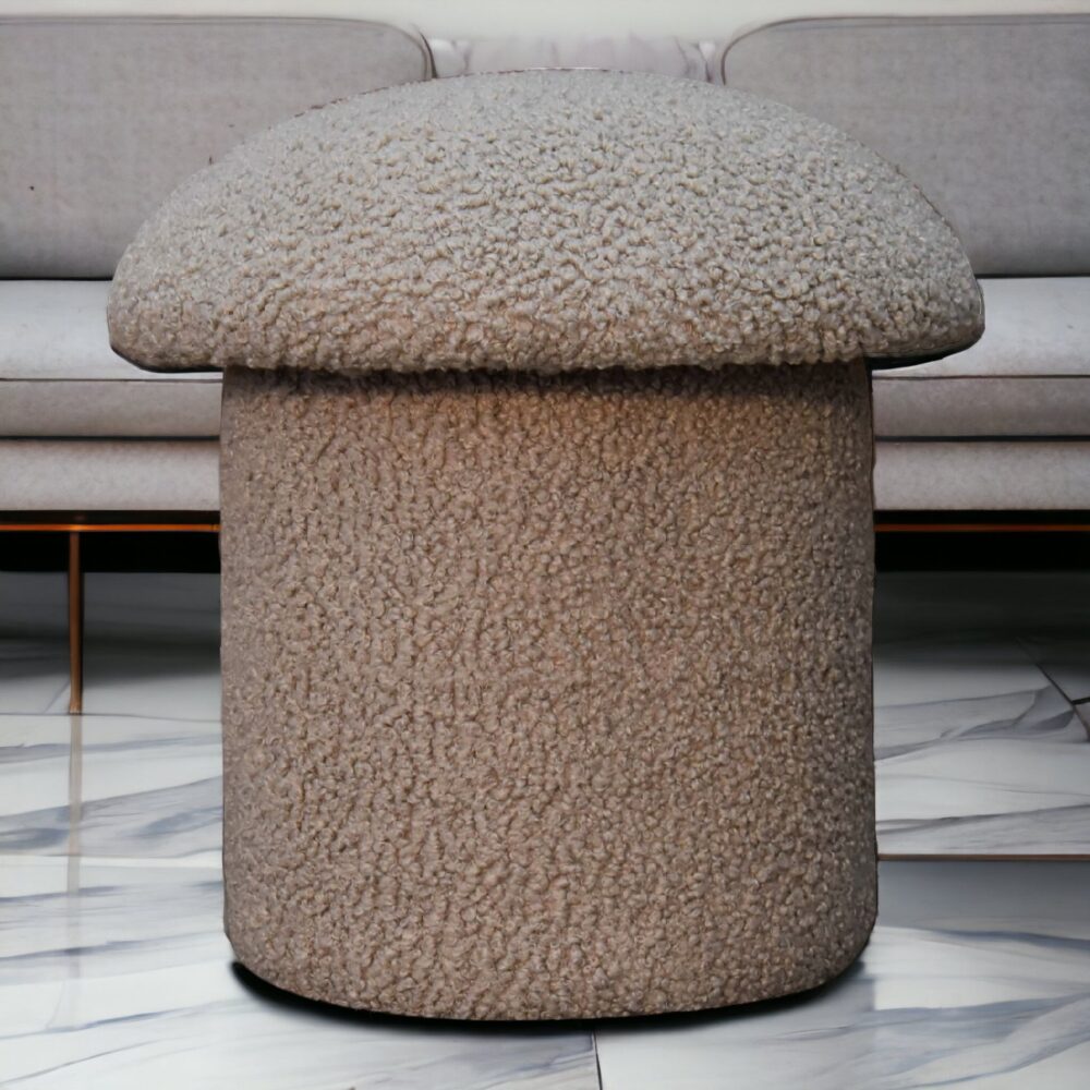Mud Boucle Mushroom Footstool - Image 10