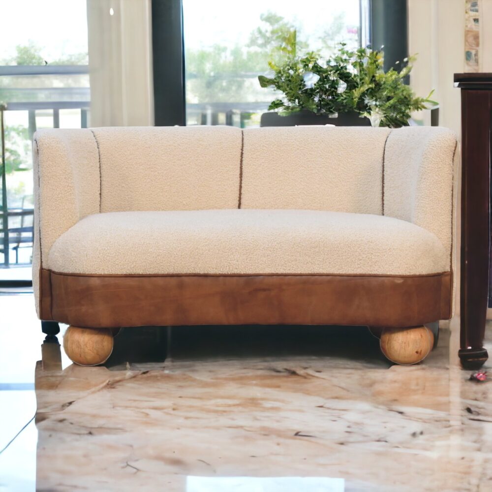 Boucle Cream Buffalo Small Sofa - Image 10