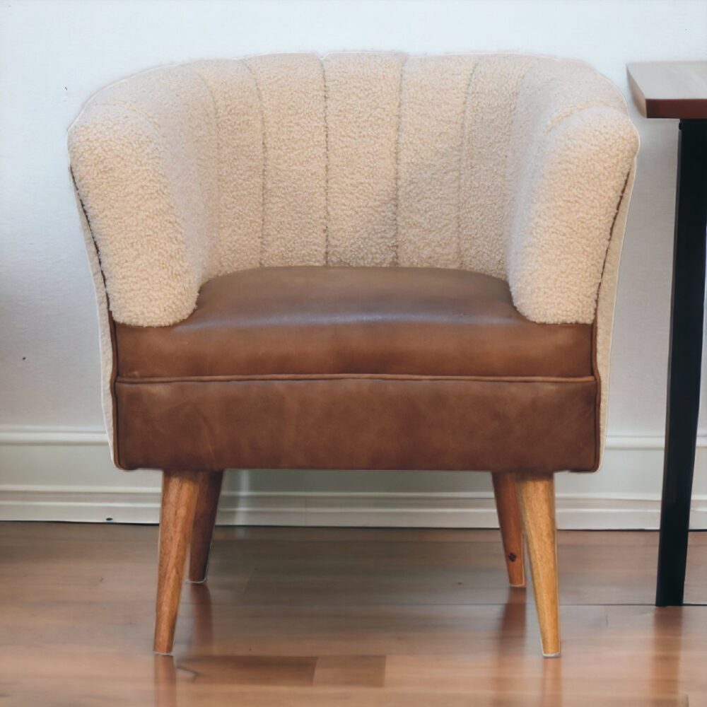Boucle Cream Buffalo Armchair - Image 10