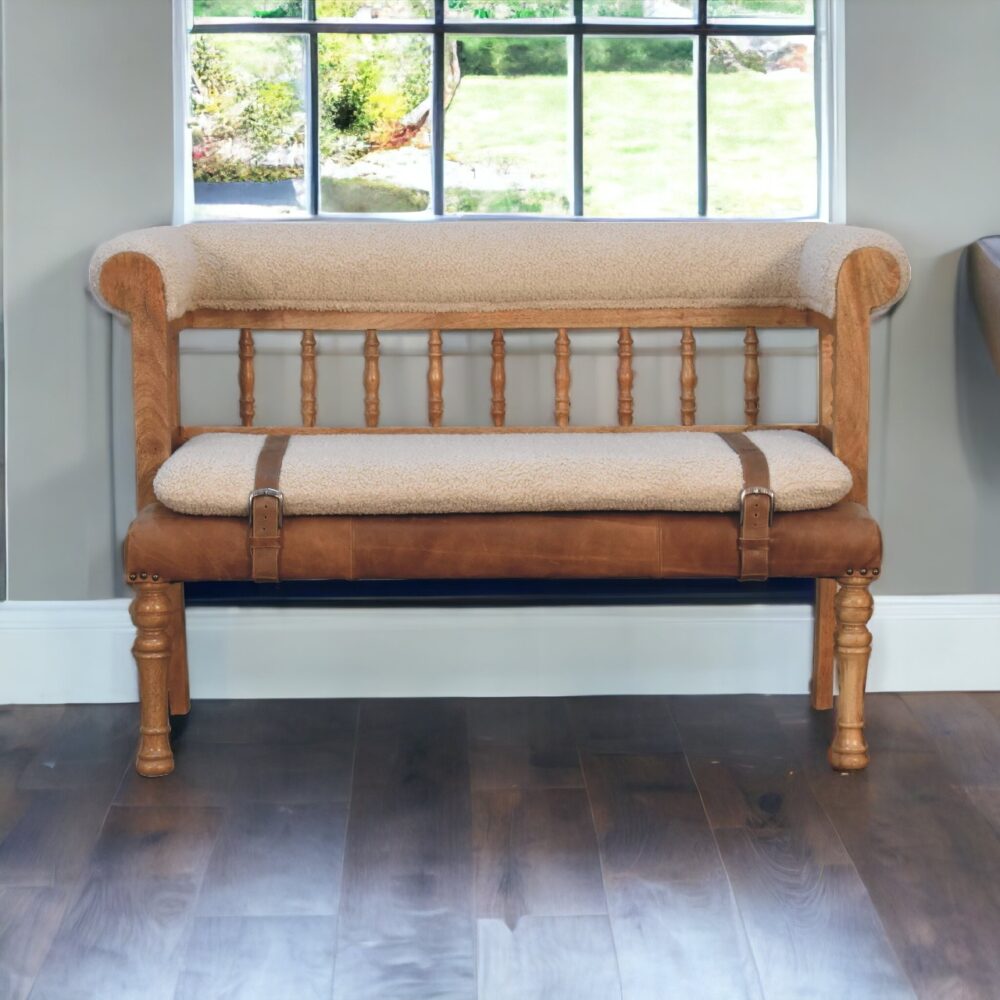 Strapped Hallway Bench - Image 12