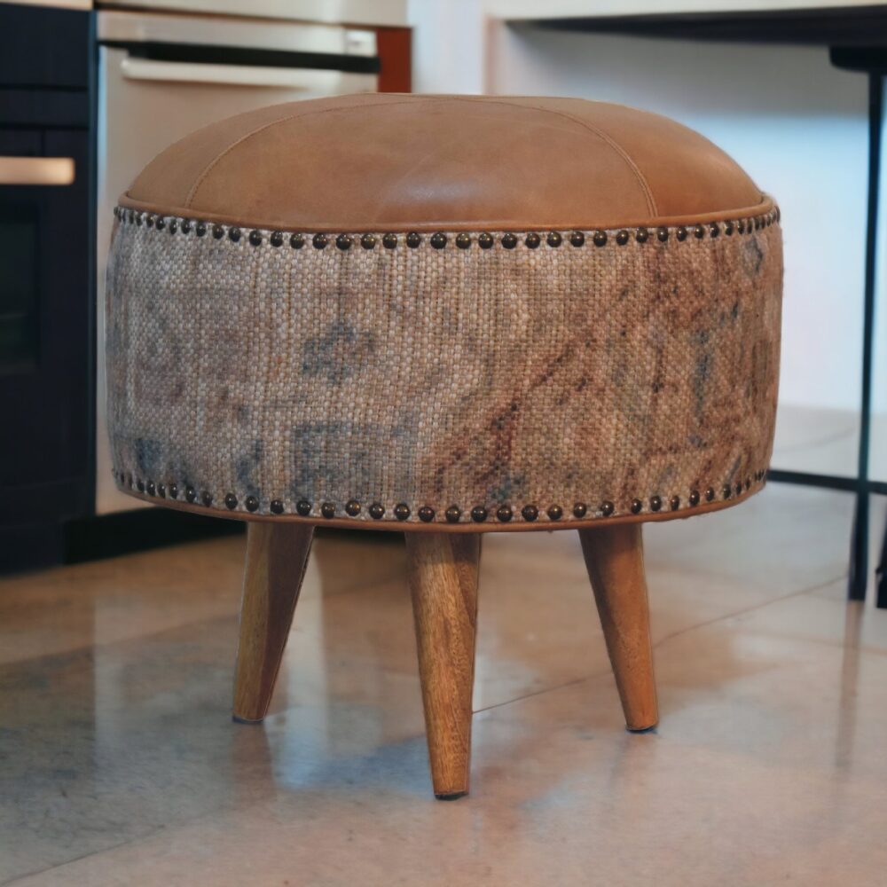 Haven Durrie Round Footstool - Image 10