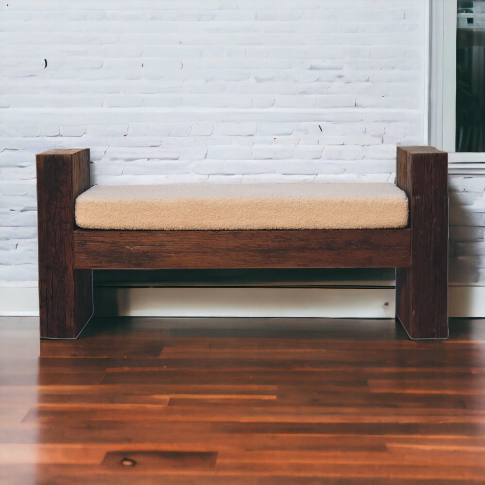 Reclaimed Boucle Bench - Image 11