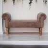 Mocha Faux Fur Bedroom Bench - Image 12