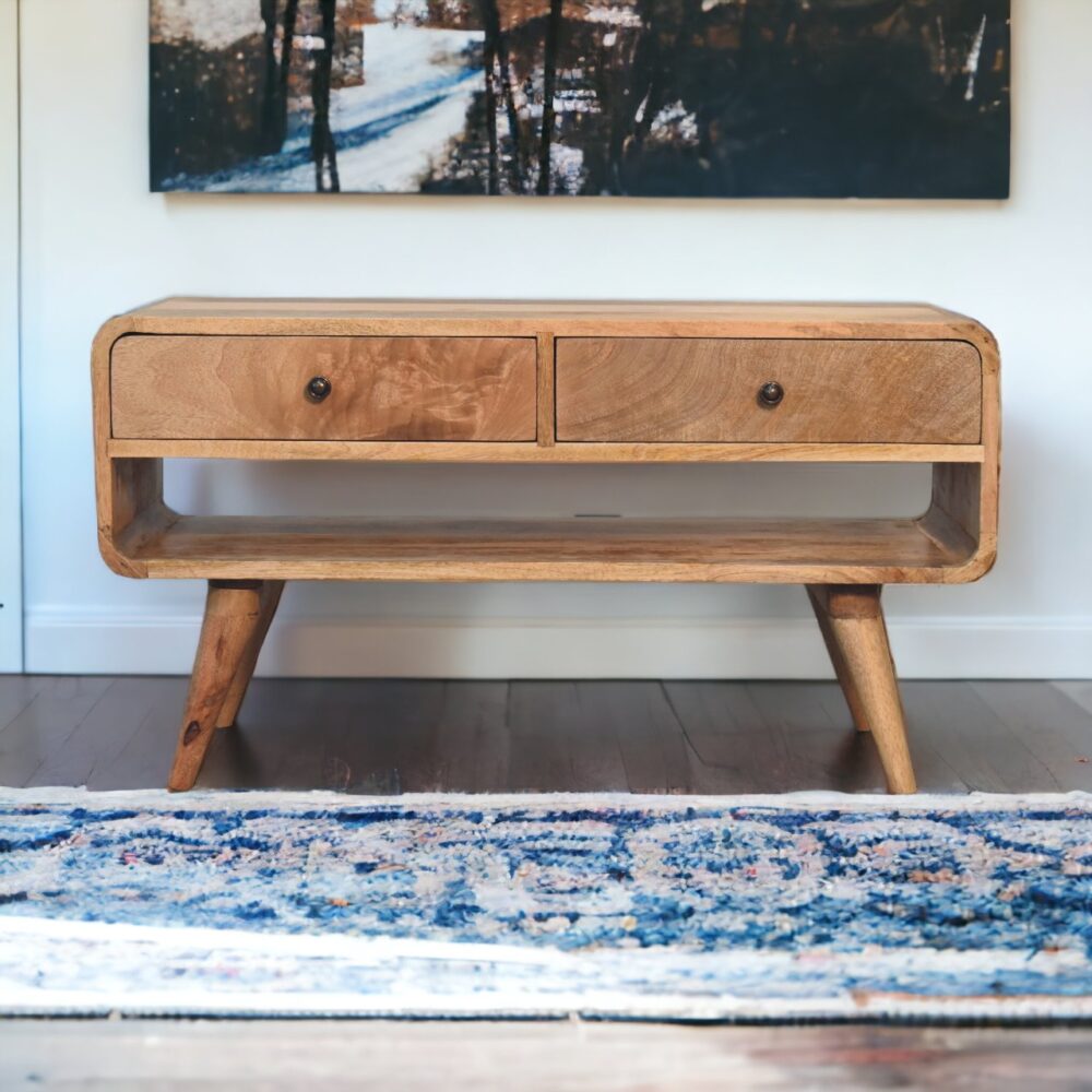 Reverse Curve Oak-ish Media Unit - Image 16