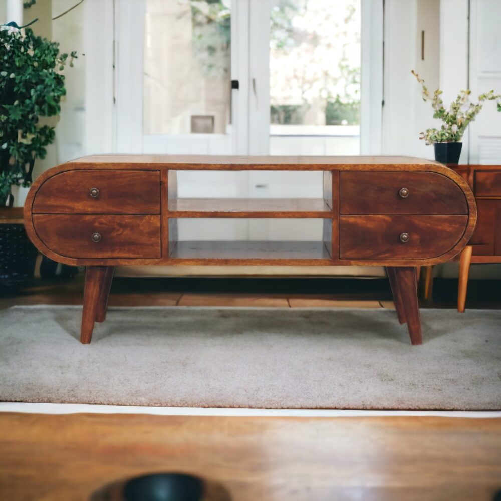 Chestnut Circular Media Unit - Image 11