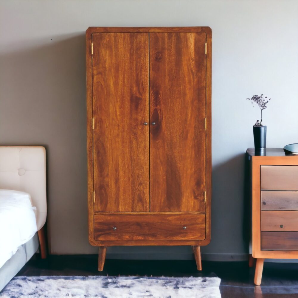 Curved Chestnut Wardrobe - Image 11