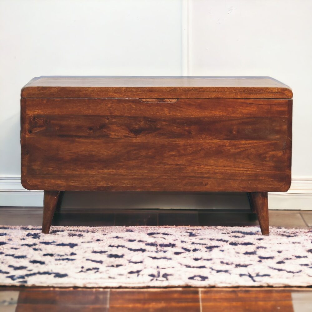 Curved Chestnut Blanket Box - Image 11