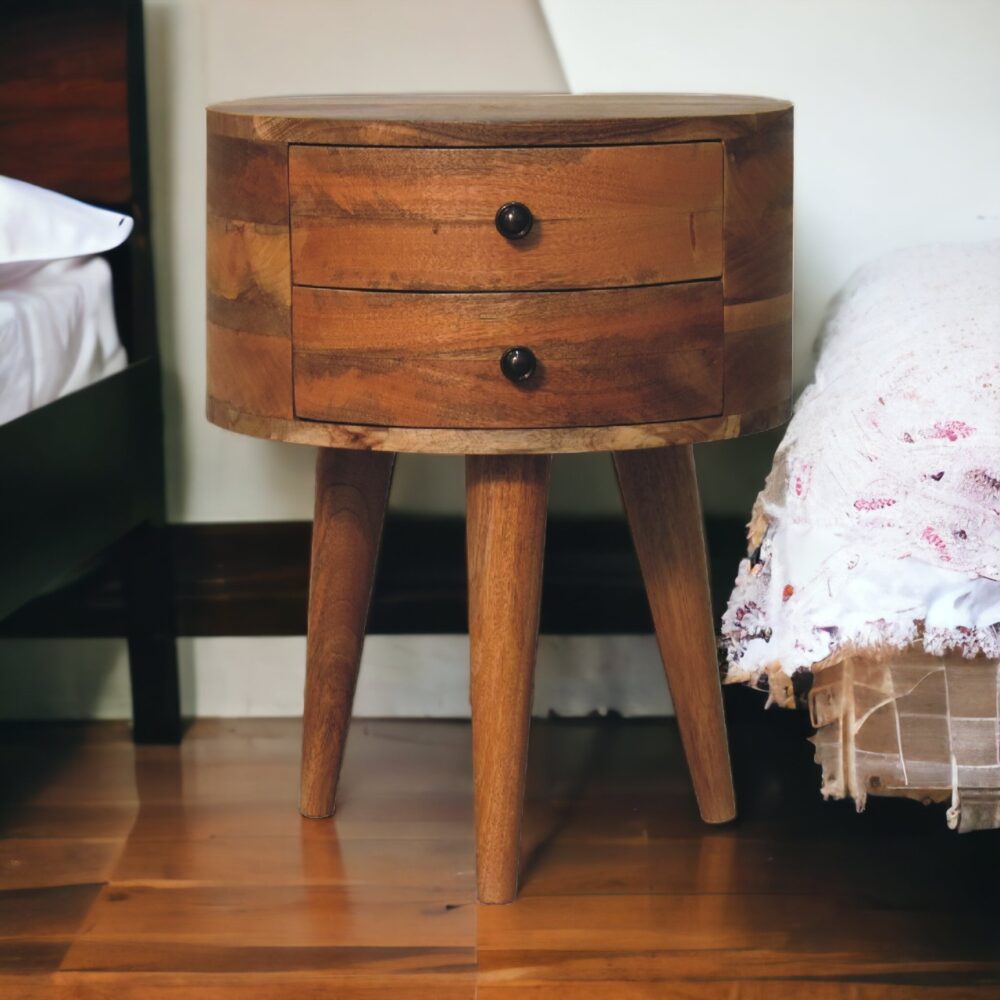 Odyssey Oak-ish Tripod Nightsand - Image 11