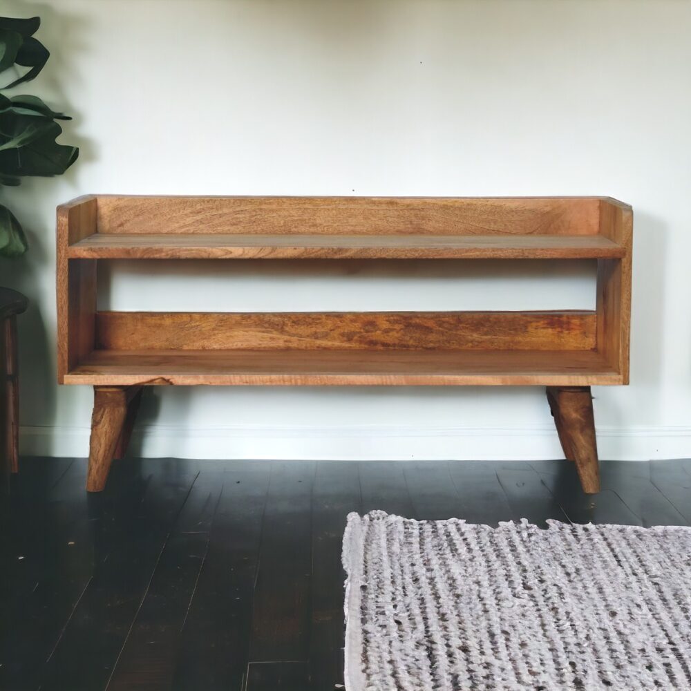 Oak-ish Nordic Storage Bench - Image 11