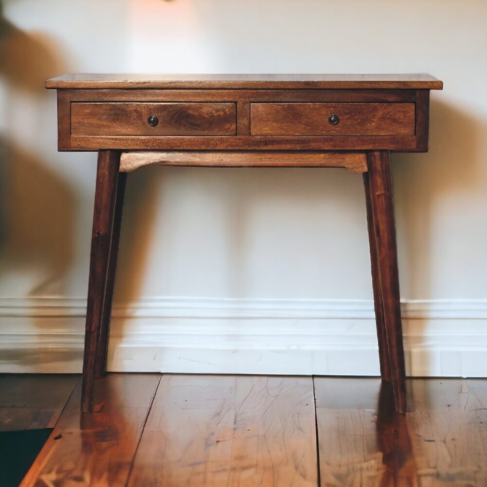 Chestnut Hallway 2 Drawer Console Table - Image 11