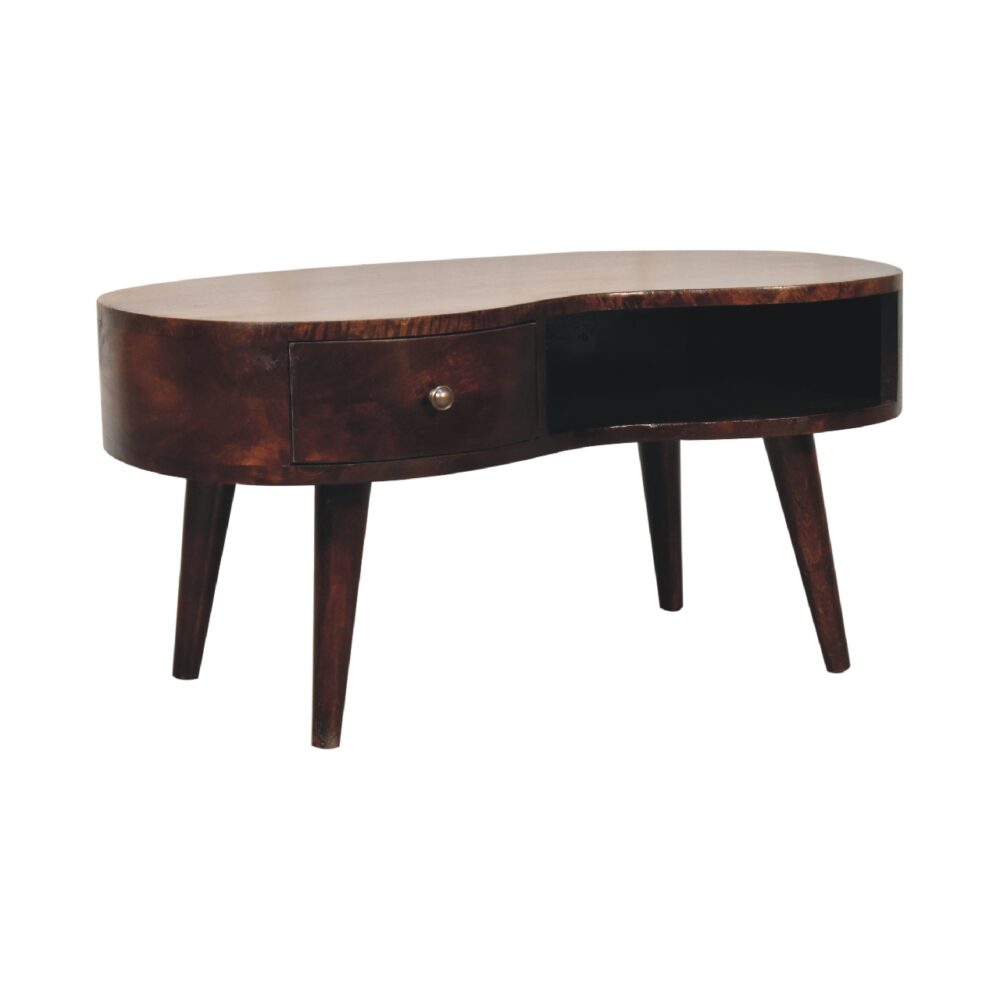 Light Walnut Wave Coffee Table - Image 2