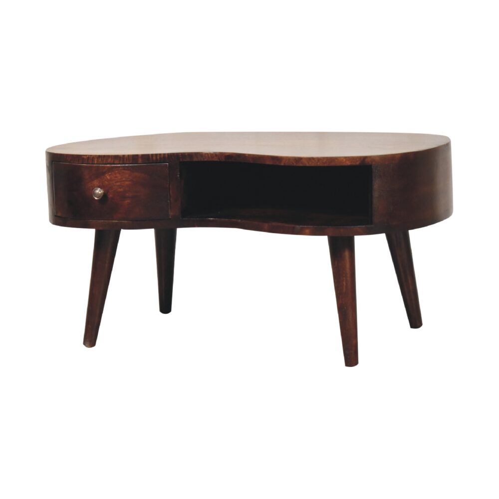 Light Walnut Wave Coffee Table - Image 3