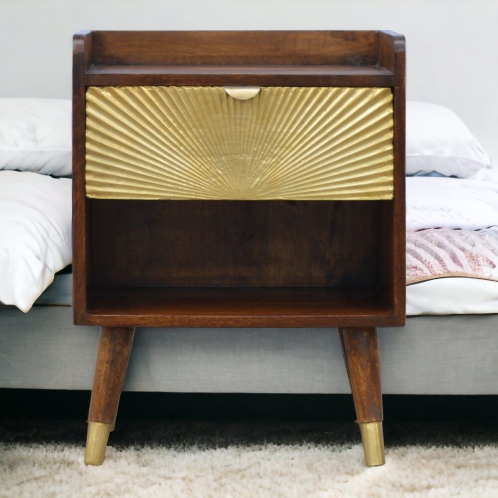 Canada Manila Gold One Drawer Nightsand Suppliers