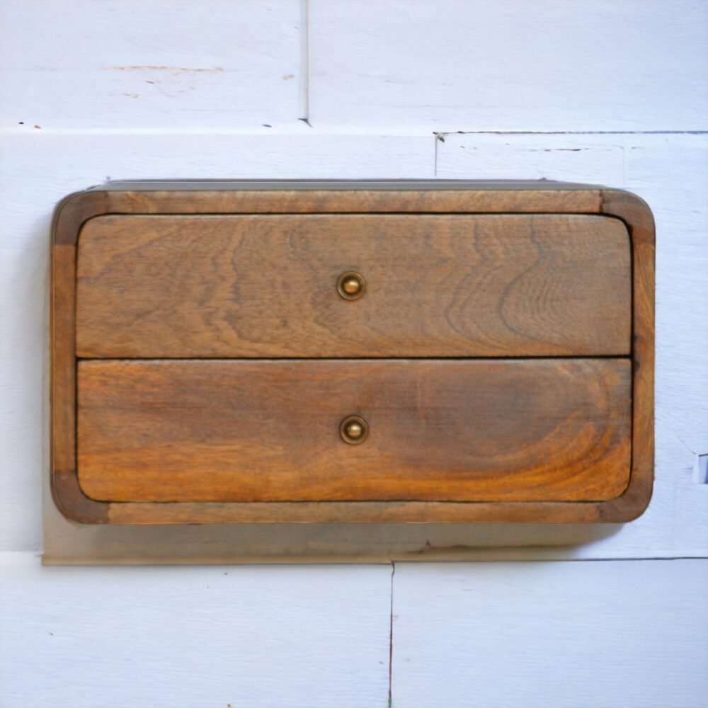 Canada Floating Curved Chestnut Nightsand Suppliers