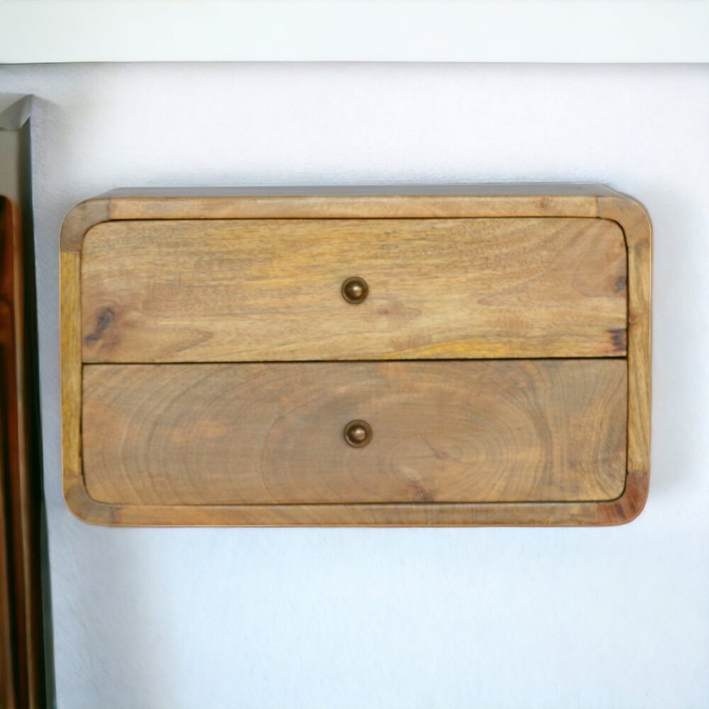 Canada Oak-ish 2 Drawer Floating Nightsand Suppliers