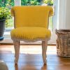 Canada Mustard Velvet Studded Chair Suppliers