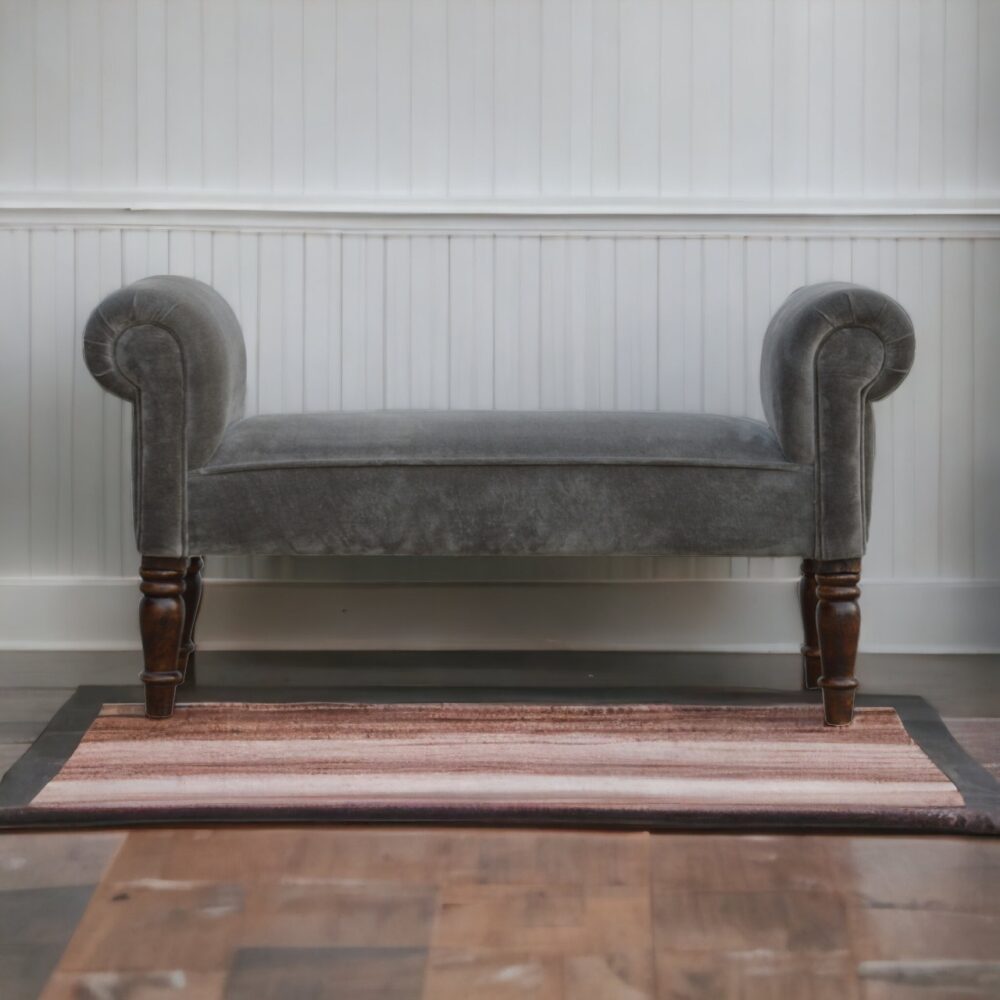 Canada Grey Velvet Bench Suppliers
