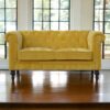 Canada Mustard Velvet Chesterfield Sofa Suppliers