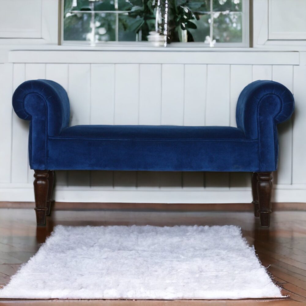 Canada Royal Blue Velvet Bench Suppliers
