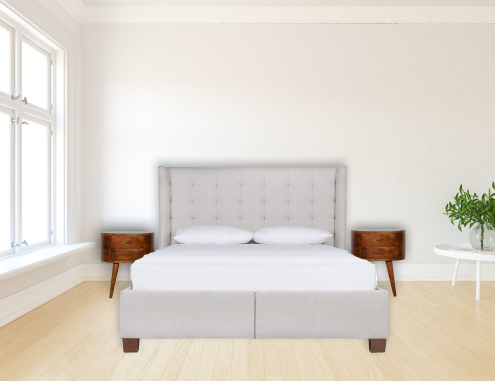 Canada Chestnut Rounded Nightsand Table Suppliers