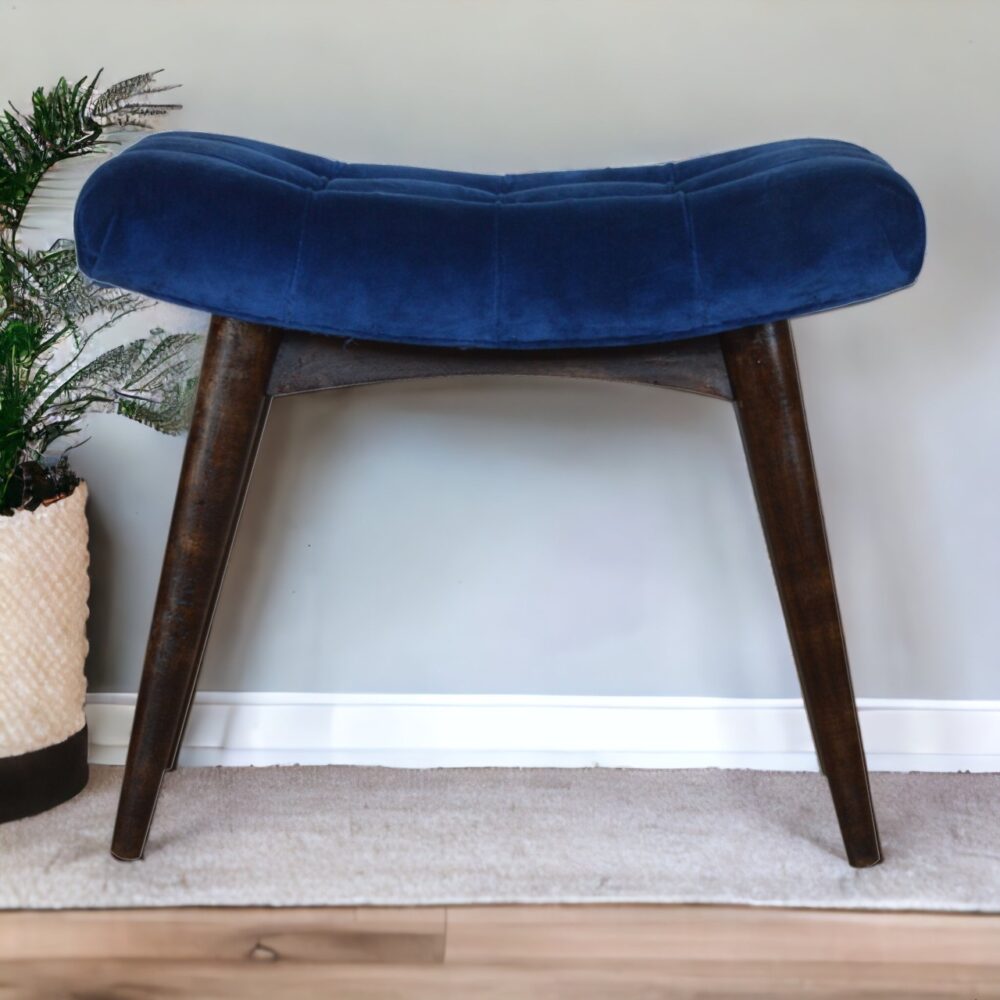 Canada Royal Blue Cotton Velvet Bench Suppliers