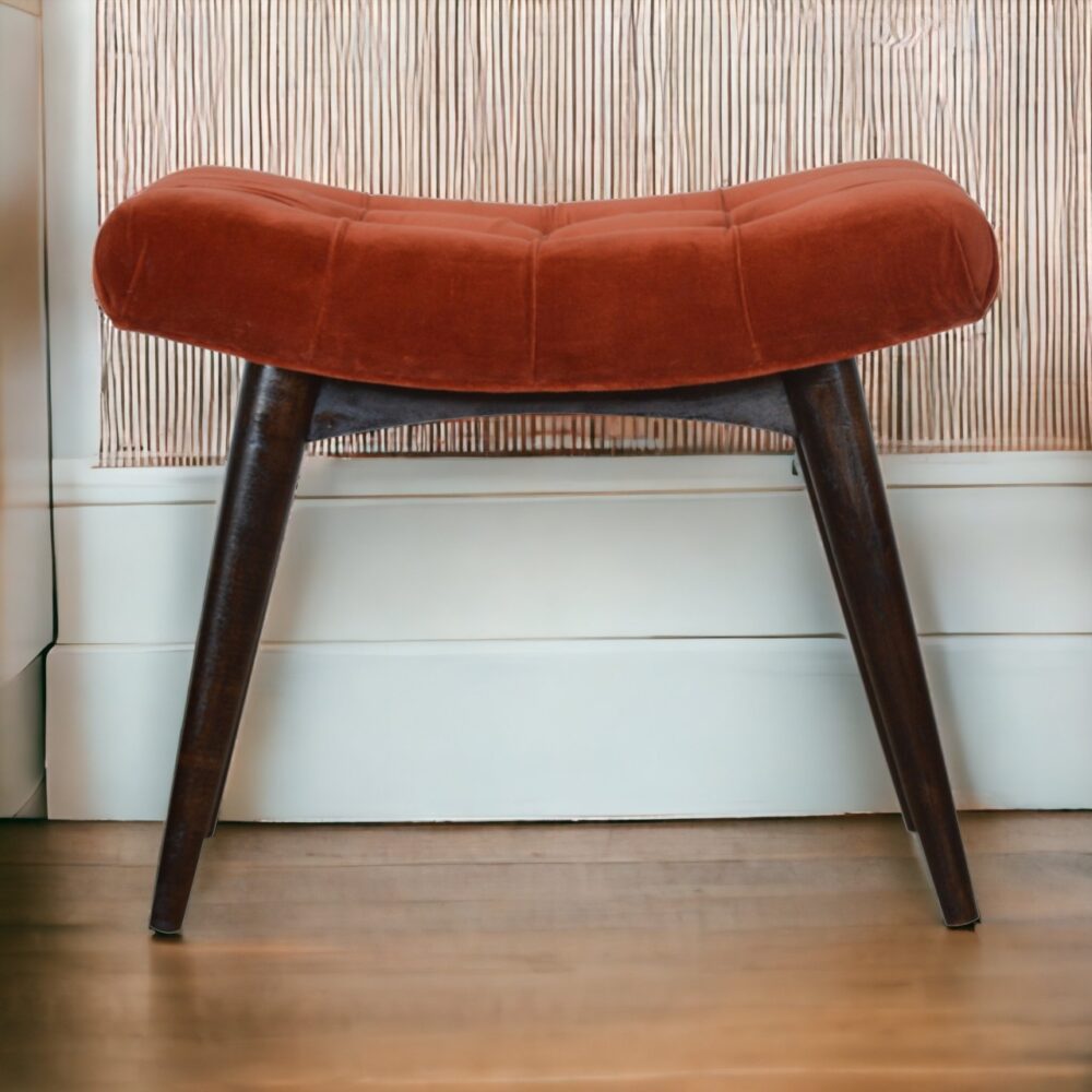 Canada Brick Cotton Velvet Curve Bench Suppliers