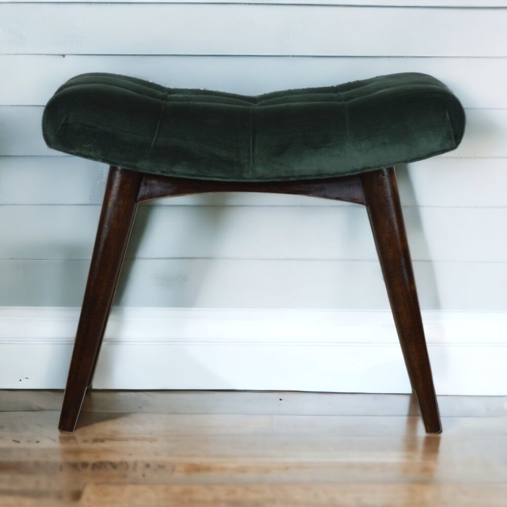 Canada Emerald Velvet Curve Bench Suppliers