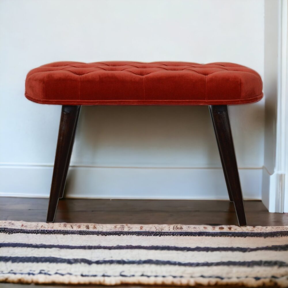 Canada Brick Red Cotton Velvet Deep Bench Suppliers