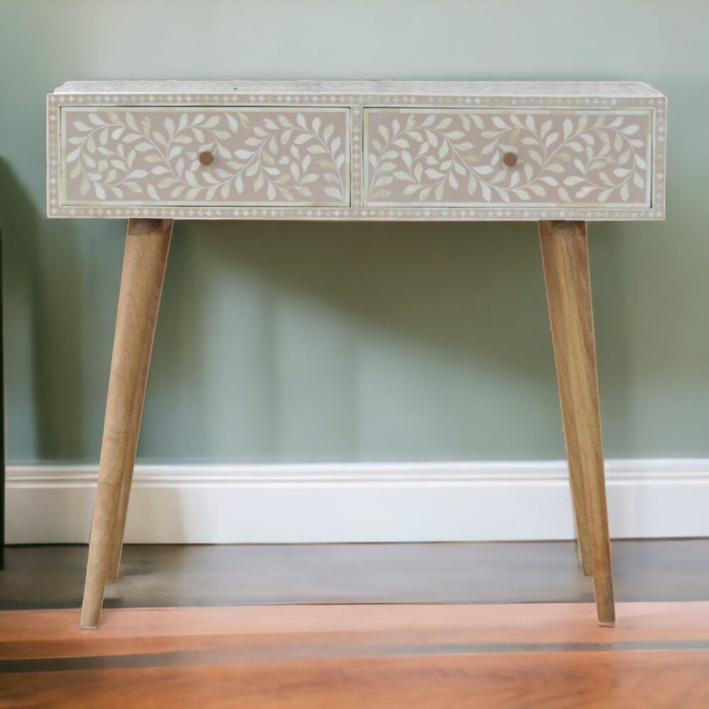 Canada Taupe Floral Bone Console Suppliers