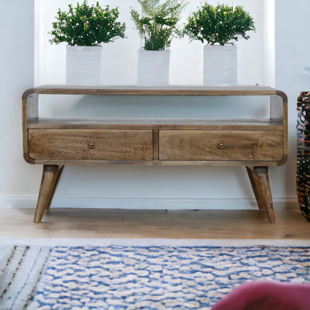 Canada Curved Grey Washed Media Unit Suppliers
