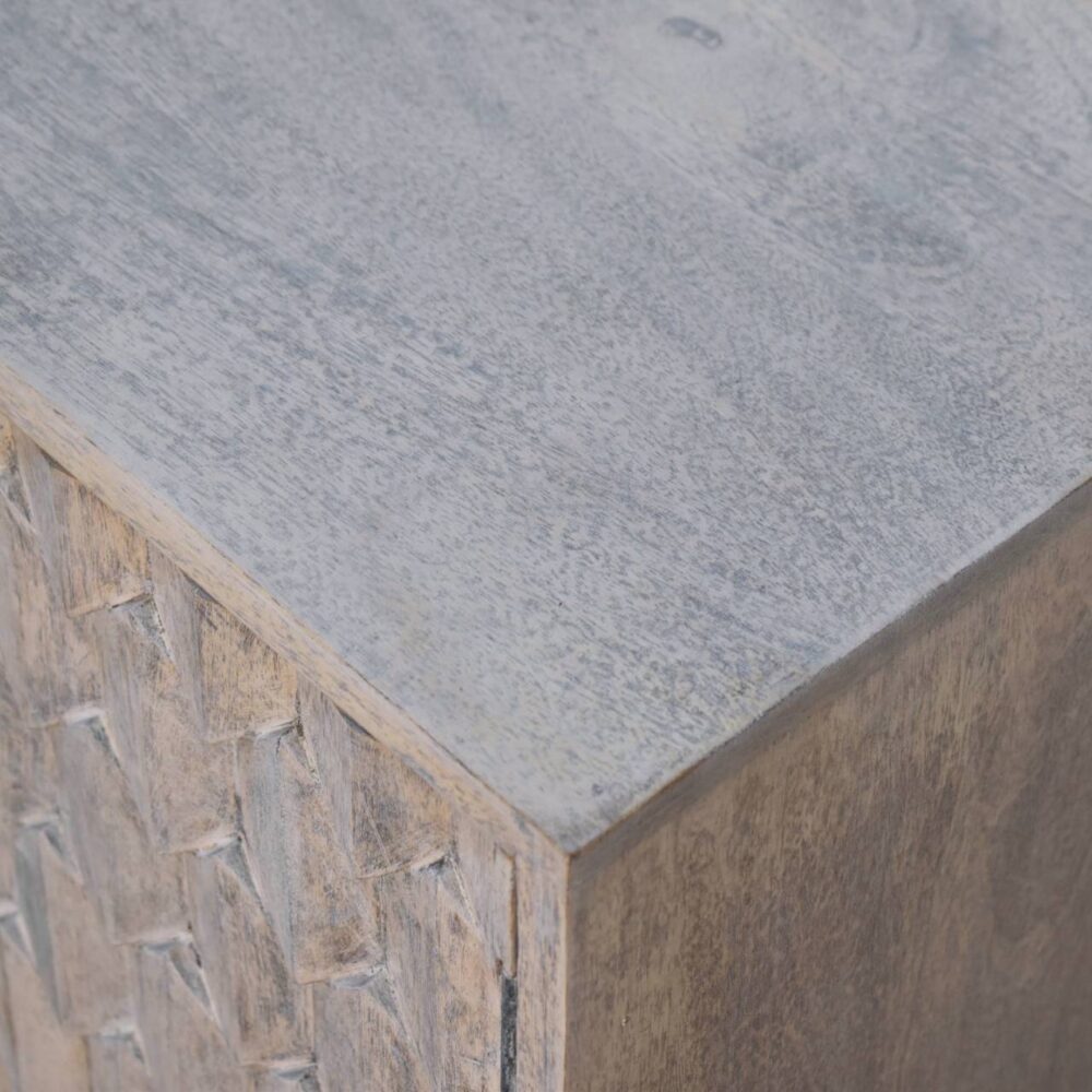 Mini Pineapple Carved Stone Finish Cabinet - Image 6