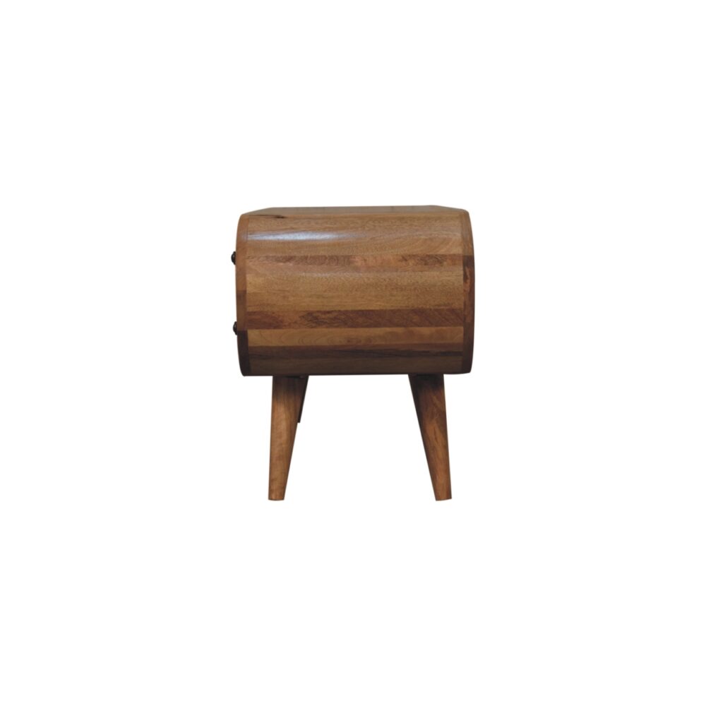 Oak-ish Circular Media Unit with 2 Open Slots - Image 9