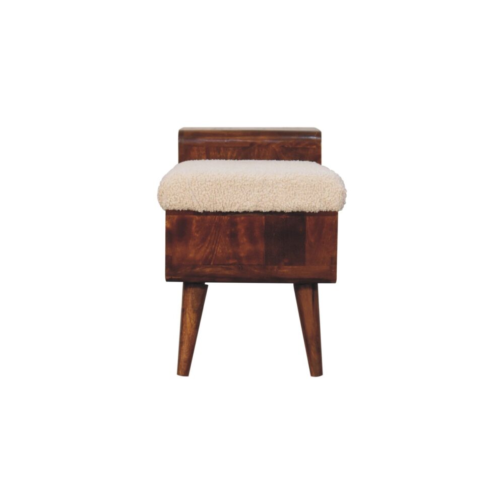 Boucle Carved Chestnut Telephone Table - Image 8