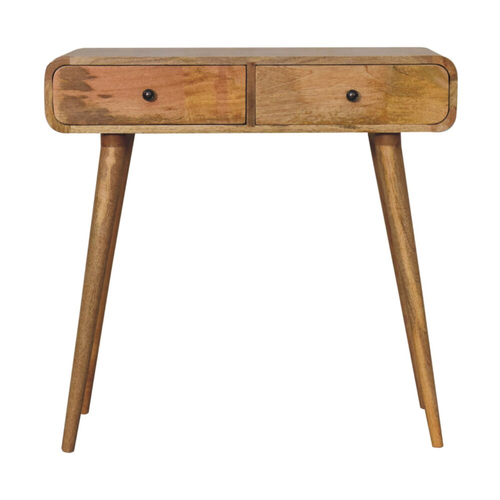Oak-ish Curved Hallway Table - Image 2