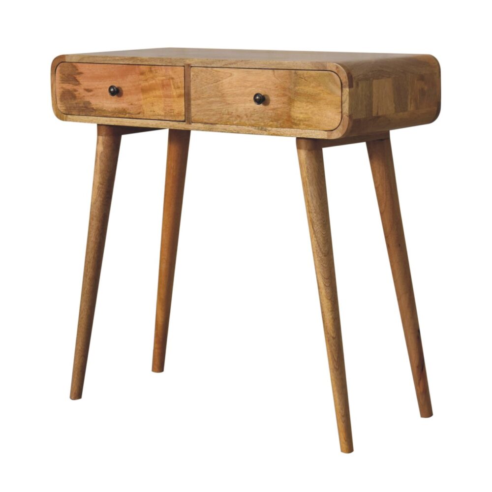 Oak-ish Curved Hallway Table - Image 3