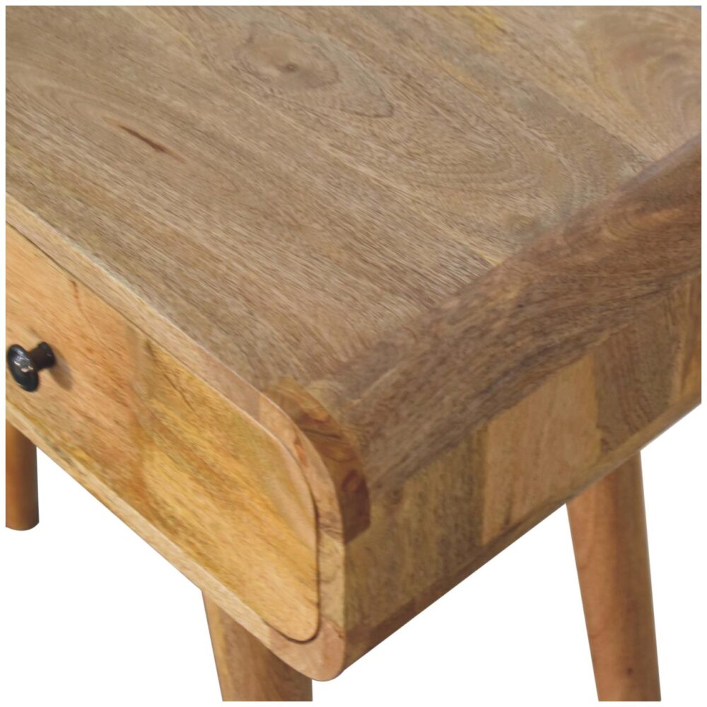 Oak-ish Curved Hallway Table - Image 6