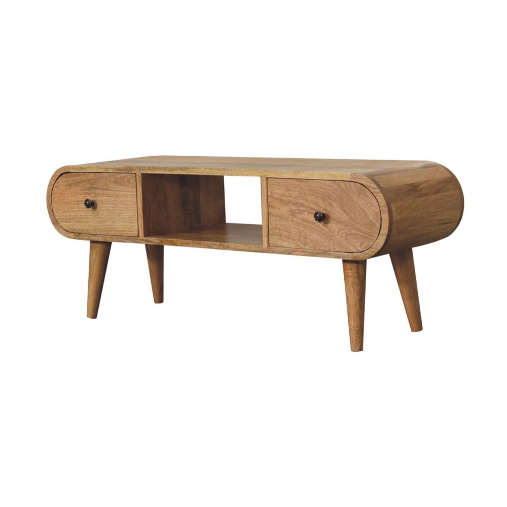 Oak-ish Circular TV Unit - Image 3