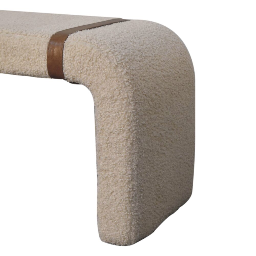 Boucle Leather Strap Bench - Image 6