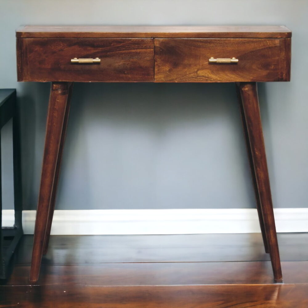 Chestnut T-Bar Console Table - Image 10