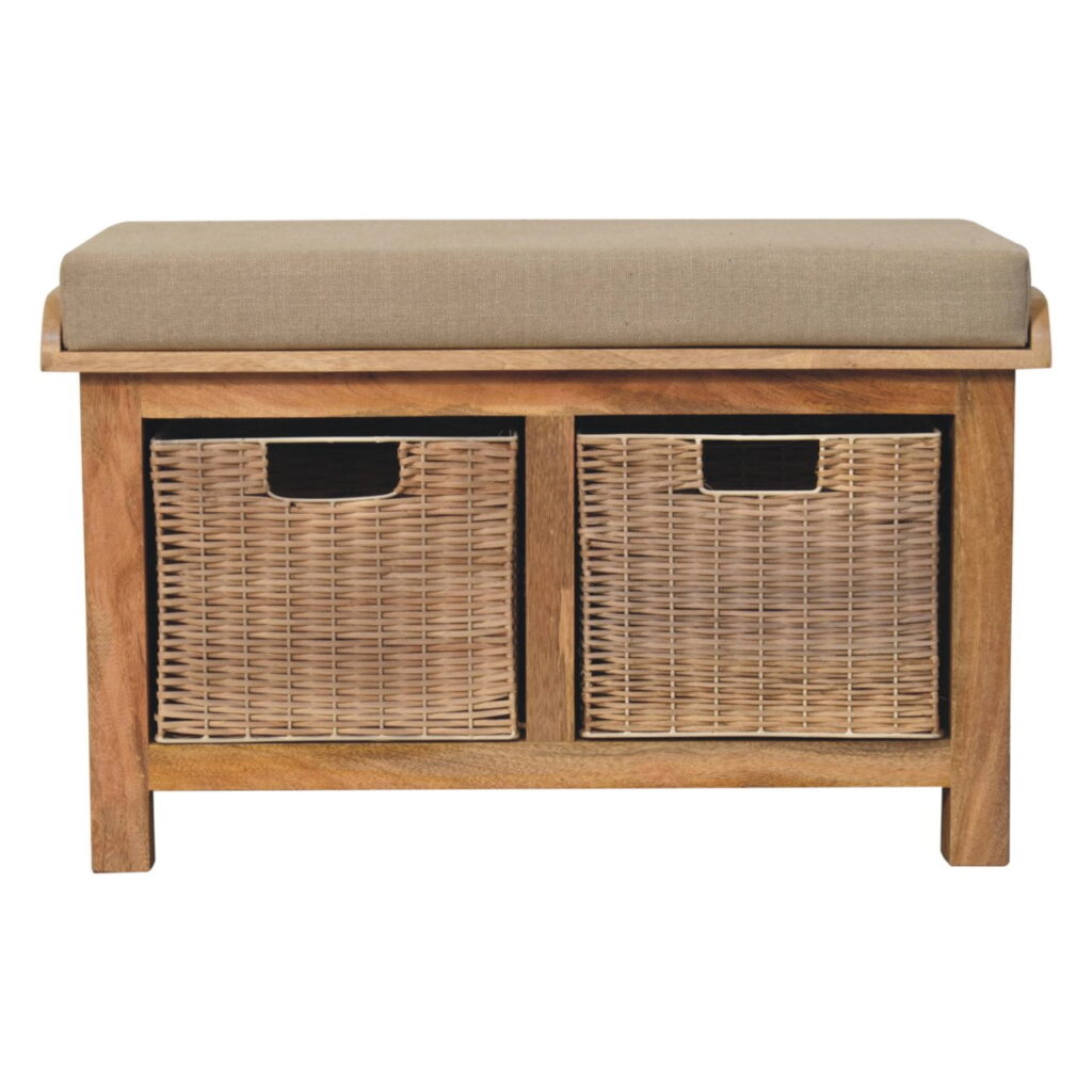 Canada Rattan Basket Linen Bench Suppliers