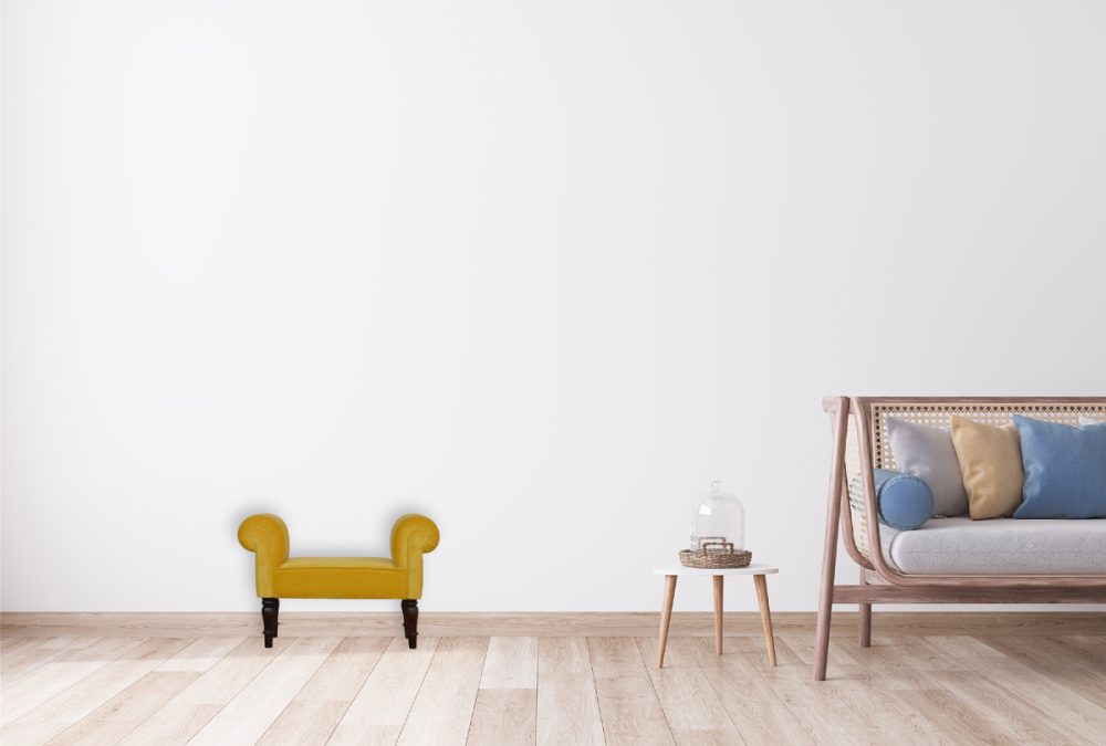 Mini Mustard Velvet Bench - Image 10