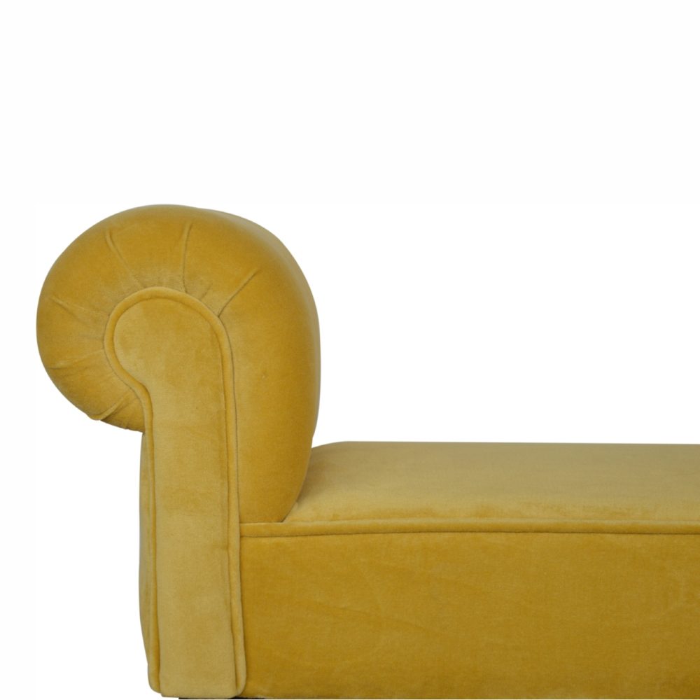 Mini Mustard Velvet Bench - Image 6
