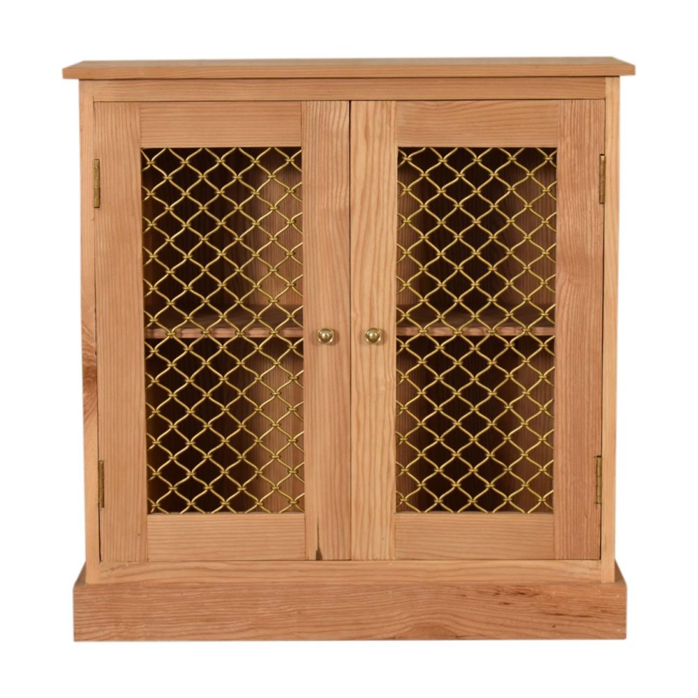 Caged Oak-ish Cabinet - Image 2