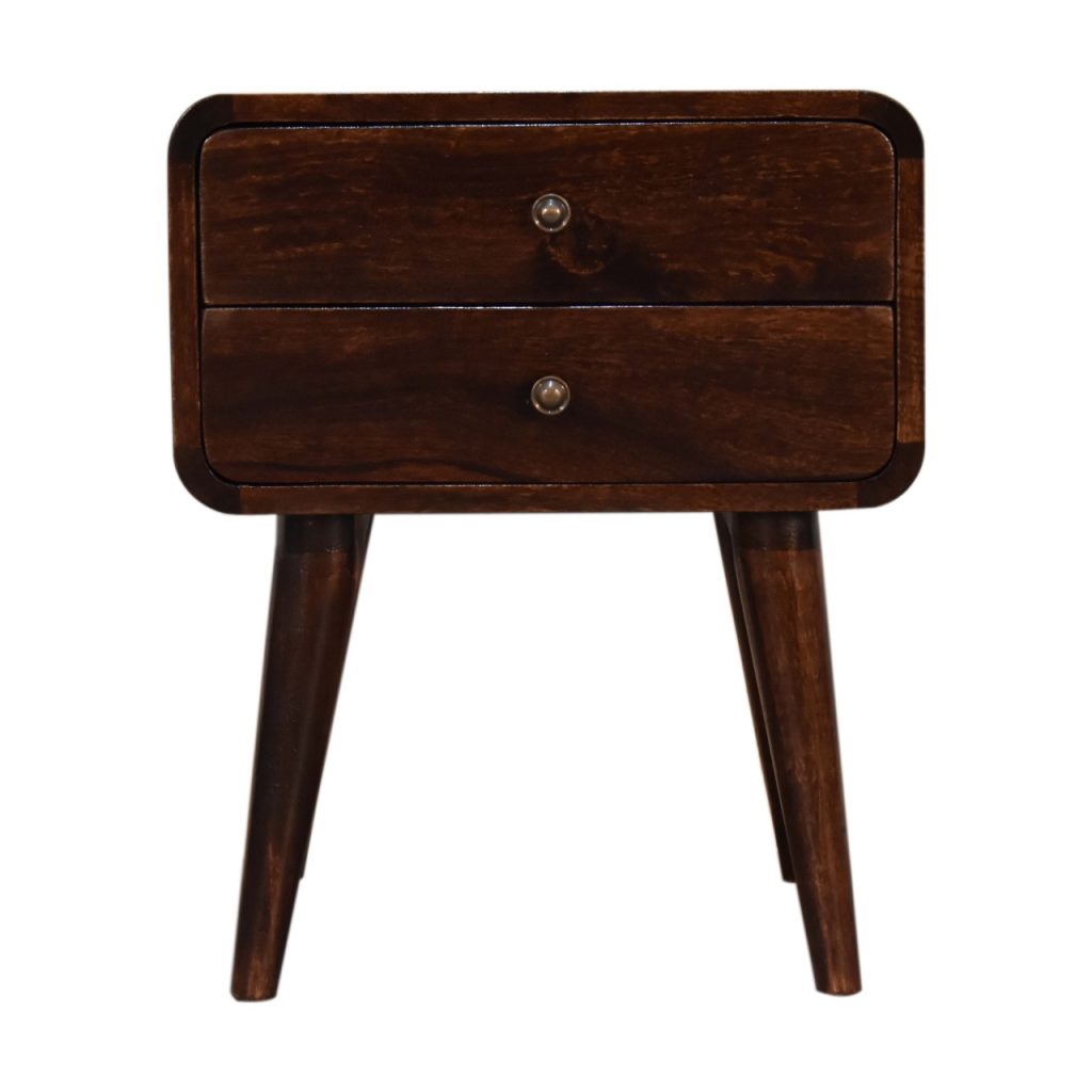 Canada Curved Dark Walnut Nightsand Suppliers