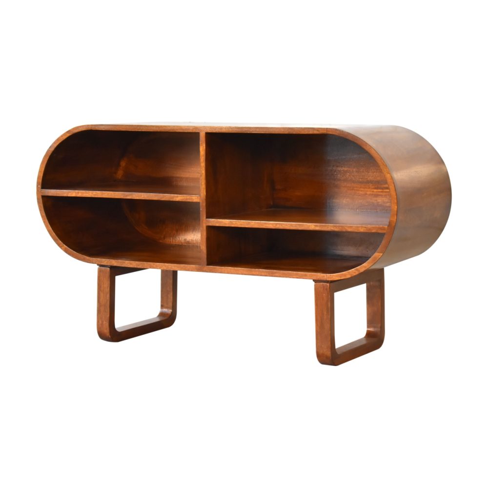 Chestnut Open Circular Media Unit - Image 3