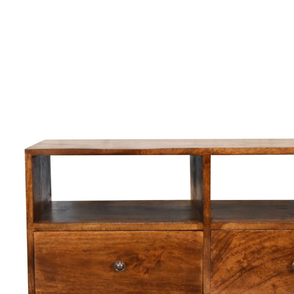 Chestnut Nordic 3 Drawer TV Unit - Image 5