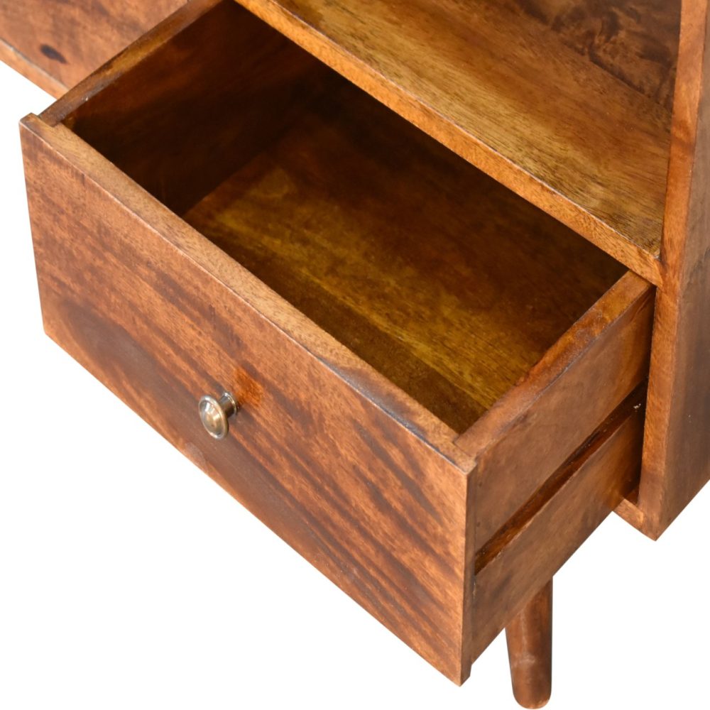 Chestnut Nordic 3 Drawer TV Unit - Image 7