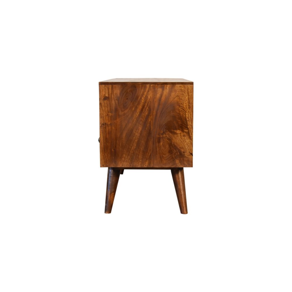 Chestnut Nordic 3 Drawer TV Unit - Image 9