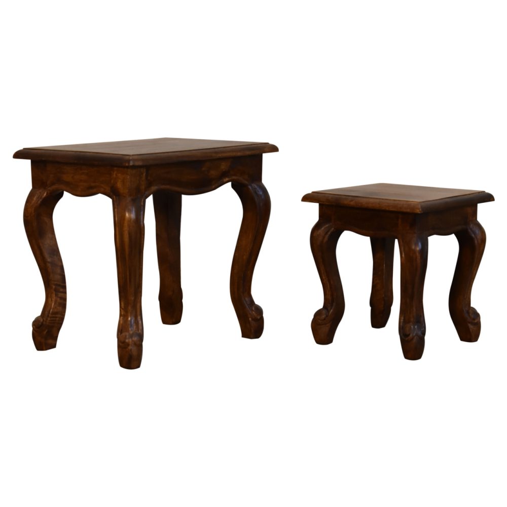 Chestnut French Style Stool Set - Image 7